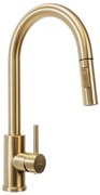 REA-B9148 - Miscelatore per lavello con doccetta estraibile FRESH 39,5 cm, finitura oro spazzolato