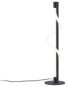 Lampada da tavolo moderna nera con LED dimmerabile a 3 livelli - Twirl