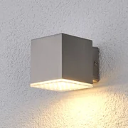 Lindby Applique LED da esterni Lydia in acciaio inox