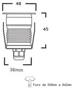 Faretto LED 3W IP67 10° Taglio di Luce Professional Colore Bianco Caldo 2.700K