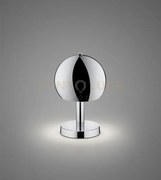 Boccia lampada da tavolo metallo cromo h. 29cm 1 attacco e27