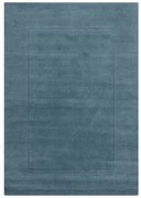 Tappeto blu in lana tessuto a mano 160x230 cm Textured Wool Border – Flair Rugs