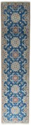 Nain Tappeto 90x390 Blu (Iran) Annodato A Mano