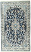 Nain Tappeto 120x200 Blu (Iran) Annodato A Mano