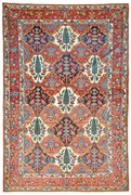 Bakhtiar Tappeto 140 x 210 Rosso (Iran) Annodato A Mano