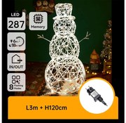 Aigostar - Decorazione natalizia LED da esterno 3,6W/31/230V 2700K 120cm IP44 a forma di pupazzo di neve