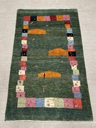 Gabbeh Tappeto 100 x 160 Verde (Iran) Annodato A Mano