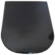 Copriwater Tuttoevo rettangolare dedicato per serie sanitari OLYMPIA CERAMICA con chiusura rallentata in duroplast nero