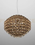 Giogali sospensione 85 cristallo bronzo e bronzo opaco 5 luci attac...