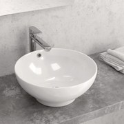 Lavabo D'Appoggio 40,5 Cm Karag Bianco Lucido