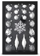 Retlux - Set di addobbi natalizi 25 pz argento