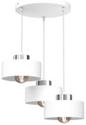 Lampadario a sospensione con filo MARTI 3xE27/15W/230V bianco/cromo