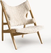 Poltrona lounge in pelle di pecora Knitting