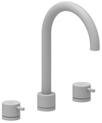 Rubinetto per lavabo getto laminare cristallino TAYRONA bianco verniciato opaco HUBER H 26 cm