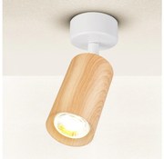 Brilagi - Faretto SELE 1xGU10/30W/230V bianco/decorazioni in rovere