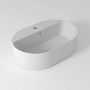 Lavabo da appoggio ovale in ceramica L 60 x H 17 cm bianco