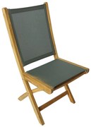 TUBUAI - sedia pieghevole in teak e textilene