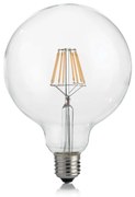 10 Lampadine Led Globo D125 E27 8 Watt 3000 K 860 Lm Cri 90 Trasparente