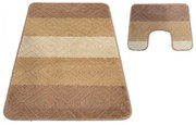 Set di tappetini da bagno in colore beige con fantasia Larghezza: 50 cm | Lunghezza: 80 cm