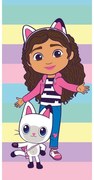 Asciugamano per bambini in cotone 70x140 cm Gabby´s Dollhouse Colors – Jerry Fabrics