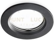 Gfa222- faretto da incasso in alluminio colore nero 1 luce attcco g...