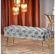 Panca trapuntata ATHENA 40x100 cm grigio/oro
