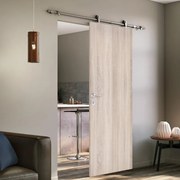 Porta scorrevole reversibile Brush in mdf marrone, L 93 x H 215 cm, con binario Toledo