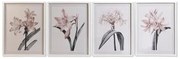 Quadro DKD Home Decor Cristallo Betulla 55 x 70 x 2,5 cm 55 x 2,5 x 70 cm Fiori (4 Pezzi)