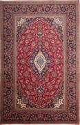 Kashan Tappeto 290 x 200 Rosso (Iran) Annodato A Mano