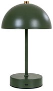 Lampada da tavolo LED verde scuro con paralume in metallo (altezza totale 25 cm) Holt – House Nordic