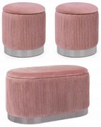 Set panca + 2 pouf contenitore MIRA