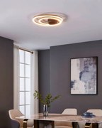 Plafoniera LED Ruotale Ø 45 cm nero IP20 bianco caldo, 4400 lumen EGLO