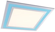 Pannello LED moderno bianco 44,5x44,5 cm con LED dimmerabile a caldo RGB - Aziza