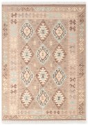 Tappeto azzurro/beige in lana reversibile/tessuto a mano 160x230 cm Kamal Dune – Nouristan