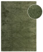 Tappeto in pelliccia sintetica verde scuro 200x290 cm Faroe Wool Look Fur - Flair Rugs