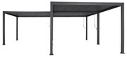 Pergola in alluminio struttura grigio scuro L 720 x P 720 x H 250 cm