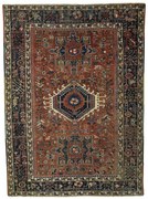 Heriz Tappeto persiano 140 x 190 Rosso (Iran) Annodato A Mano
