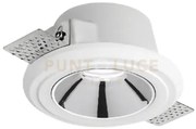 Gfa644- faretto da incasso d.7,7-12cm in gesso cromo lucido 1 luce ...