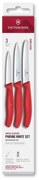Victorinox - Set da 3 coltelli da cucina per verdure SWISS CLASSIC, rosso