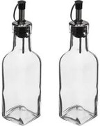 Set bottiglia olio e aceto in vetro con dosatore