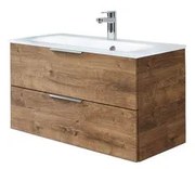 Mobile da bagno sotto lavabo PELIPAL rovere L 100 x H 48 x P 45 cm 2 cassetti, lavabo non incluso