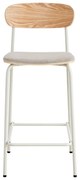 Set di 2 sgabelli da bar in colore beige-naturale (altezza seduta 66 cm) Adriana - Marckeric