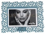 Portafoto di design corallo piccolo orizzontale blu oltremare in fe...