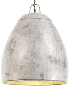 Lampada A Sospensione Industriale 25 W Argento Rotonda 42cm E27 /