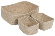 Set di 3 cestini 35x25x12 cm - Ixia