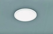 Plafoniera led tonda metallo bianco dimmerabile con interruttore a ...