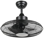 Ventilatore da soffitto Igeldo nero, Ø 53 cm, dimmerabile, EGLO IP20
