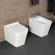 Sanitari a terra Rimless serie Malaga WC + Bidet + Copriwc Softclose