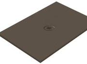 Piatto doccia in ceramica extra slim caffè L 120 x L 90 cm