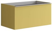 Mobile da bagno sotto lavabo Pixel plain giallo sole laccato opaco L 80 x H 40 x P 45.5 cm 1 cassetto, lavabo non incluso